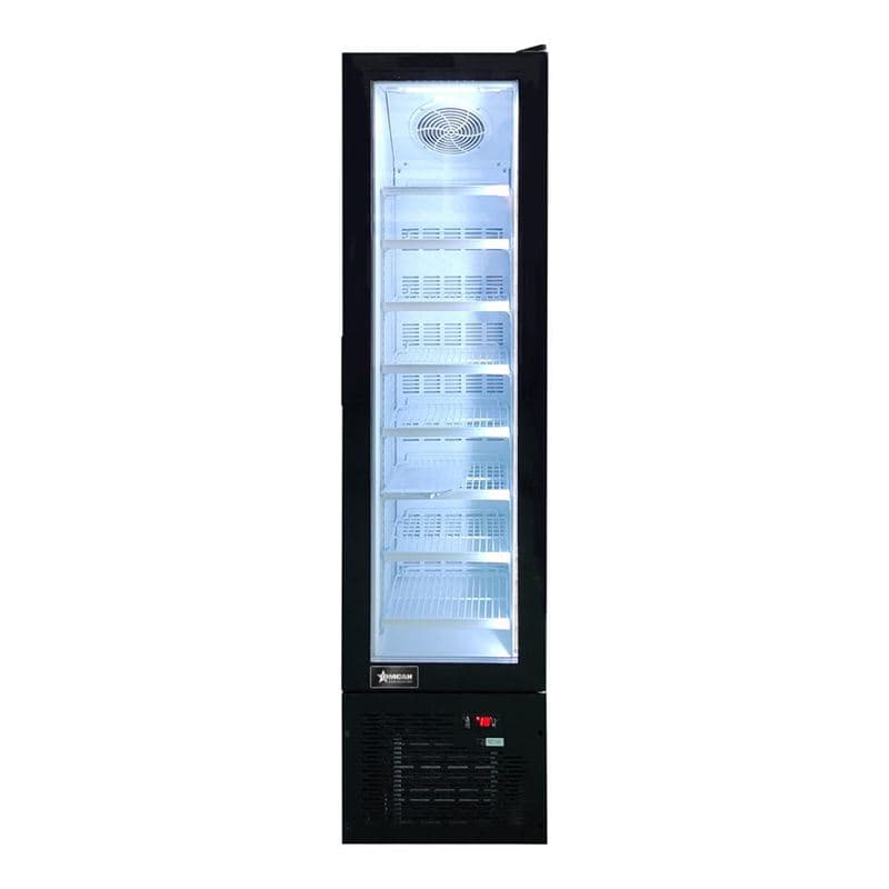 Omcan 47241 17” Slim One (1) Glass Door Display Freezer, 3.7 cu.ft. (105L), Black