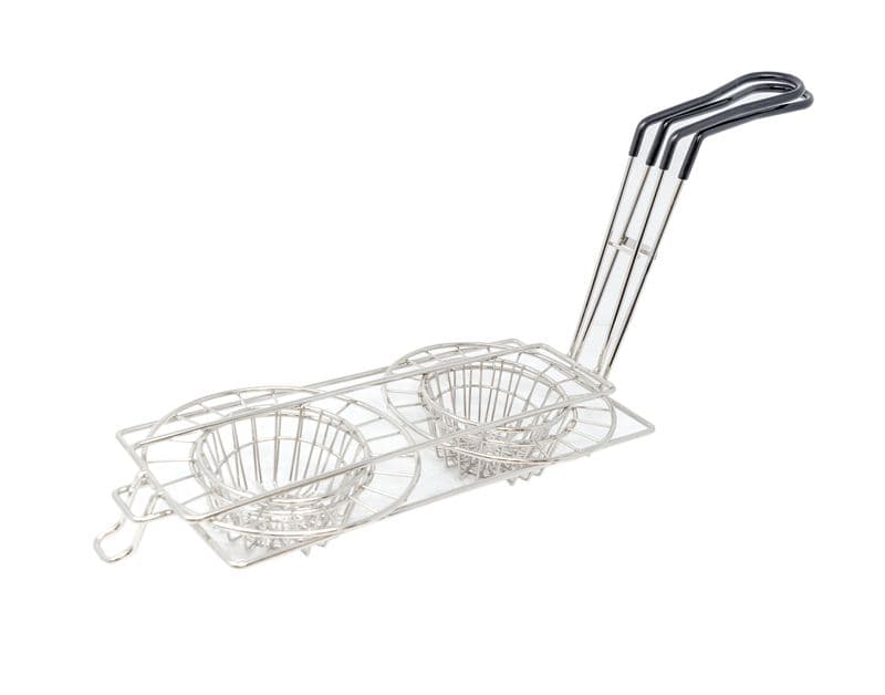 Omcan 47359 Panier de friture à double coupe à tacos pour tortillas de 8″