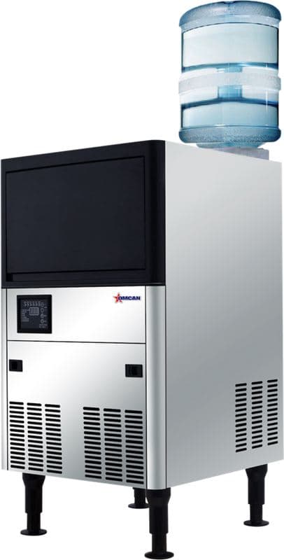 Omcan 48054 20″ Ice Maker Machine with Dual Water Input and 33 lb. Ice Bin – Ice Yield 80 lb. per Day