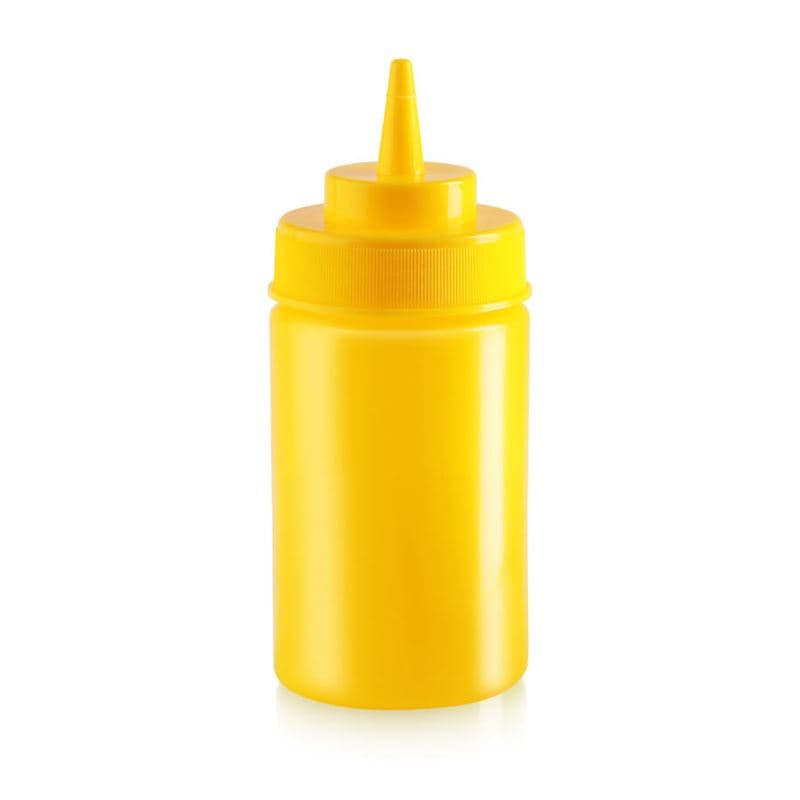 Omcan 48105 12 oz Condiment Squeeze Bottle, 6 pcs/Pack, BPA Free – Yellow