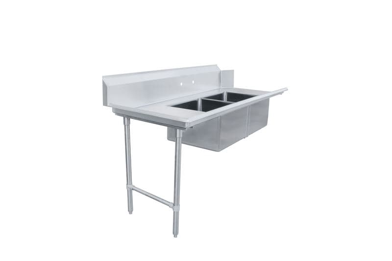 Omcan 48485 Table à vaisselle sale de 72″ avec deux éviers – côté gauche