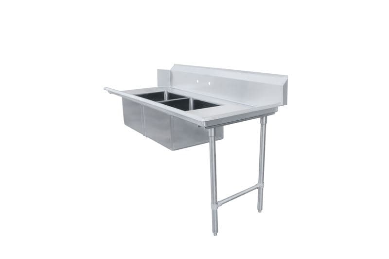 Omcan 48486 Table à vaisselle sale de 72″ avec deux éviers – côté droite