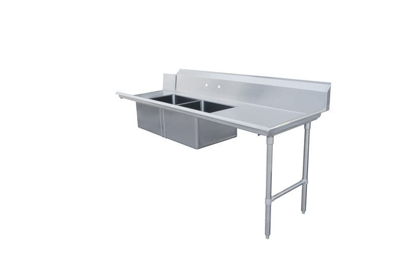 Omcan 48488 84" Right Side Soiled Dish Table with Two Sinks