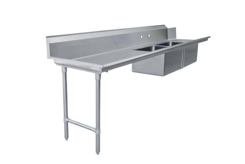 Omcan 48491 108" Left Side Soiled Dish Table with Two Sinks