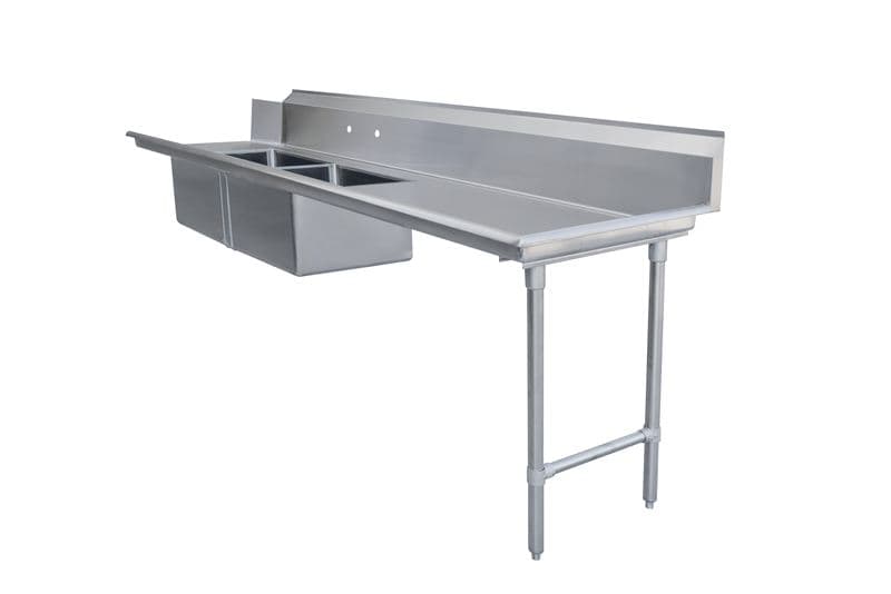 Omcan 48492 108" Right Side Soiled Dish Table with Two Sinks