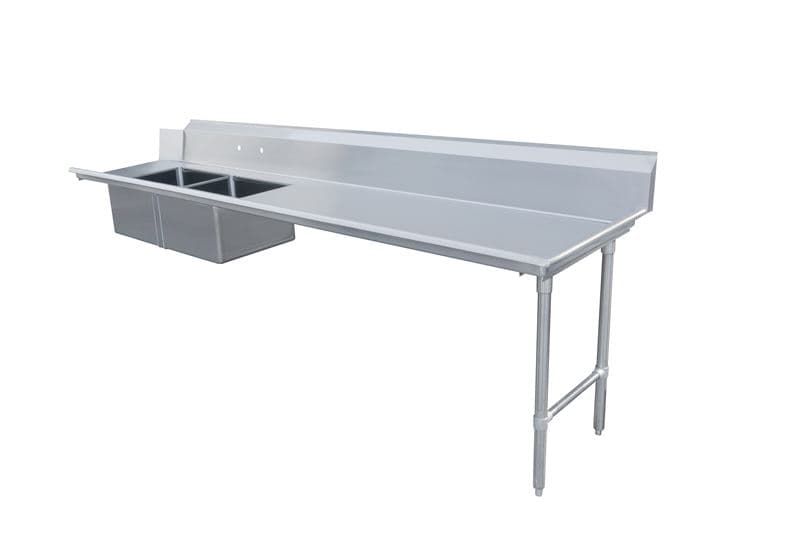 Omcan 48494 120" Right Side Soiled Dish Table with Two Sinks