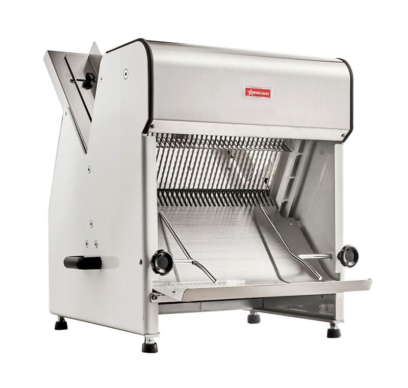 Omcan 48665 Trancheuse à pain de comptoir, épaisseur de tranche de 1 5/8″, 240 pains à l’heure – 0,25 HP, 110 V
