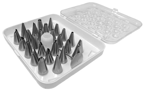 Omcan 48897 26 Piece Seamless Stainless Steel Cake Decorating Set