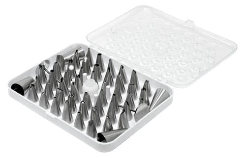 Omcan 48898 Ensemble de décoration de gâteaux en acier inoxydable sans soudure, 52 pièces