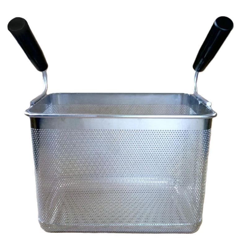Omcan 49106 Pasta Cooker Rectangular Basket with Two Handles, Third Size 1/3