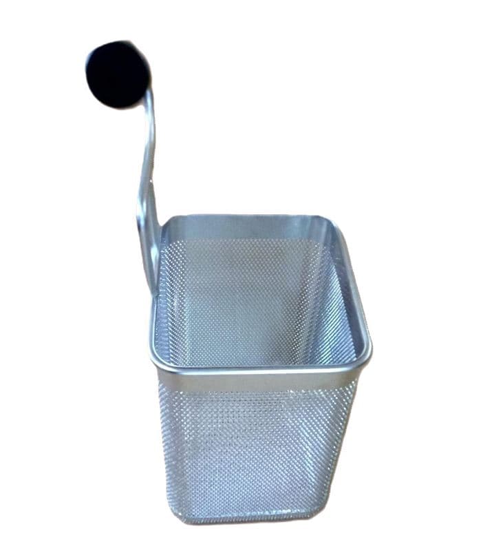 Omcan 49107 Pasta Cooker Rectangular Basket with Left Handle, Sixth Size 1/6, Left