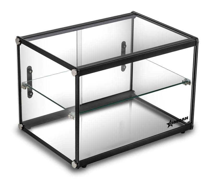 Omcan 49198 Vitrine alimentaire de comptoir de 22″ à vitre avant droite, 2 niveaux, capacité de 65 L