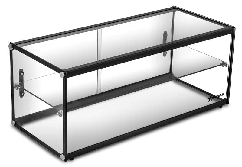 Omcan 49199 Vitrine alimentaire de comptoir de 36″ à vitre avant droite, 2 niveaux, capacité de 48 L