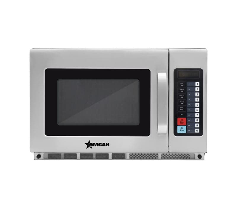 Omcan 49398 Commercial Microwave with 1.2 cu.ft. Interior and Push Button Controls - 2,100 W, 208-230 V, 1 Phase