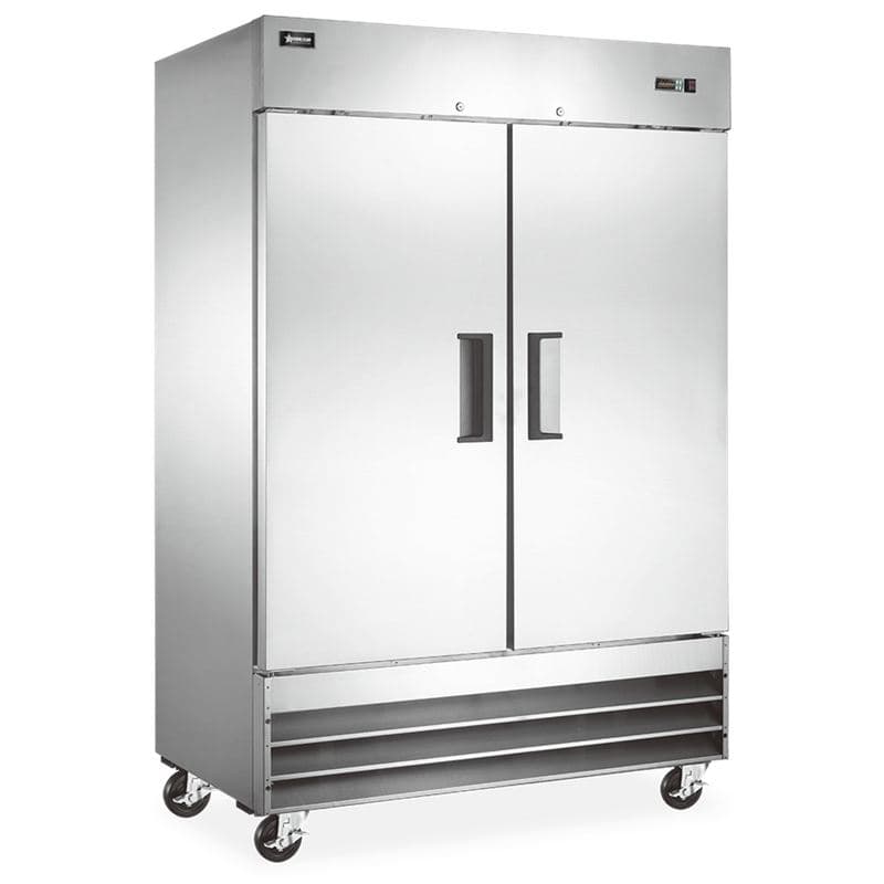 Omcan 50025 Congélateur vertical de 54″ à deux (2) portes, 47 pi³ (1 330 L), acier inoxydable