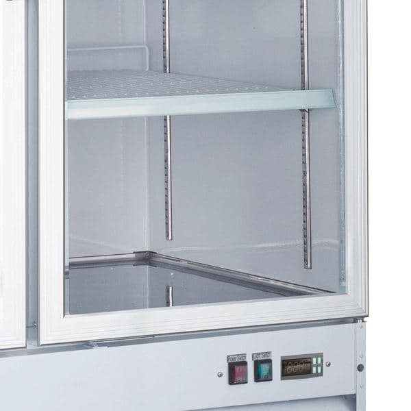 Omcan 50075 53″ Two (2) Glass Door Freezer, 45 cu.ft (1270 L), White