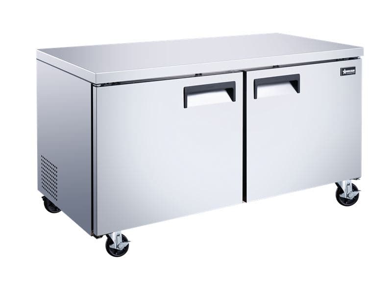 Omcan 50093 60″ Two (2) Door Undercounter Refrigerator, 15 cu.ft. (425 L), Stainless Steel