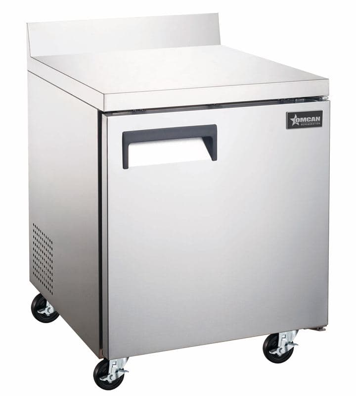Omcan 50095 27″ One (1) Worktop Refrigerator with Backsplash, 5 cu.ft (154 L), Stainless Steel