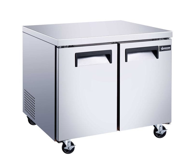 Omcan 50103 36″ Two (2) Door Undercounter Freezer, 8.7 cu. ft (246 L), Stainless Steel