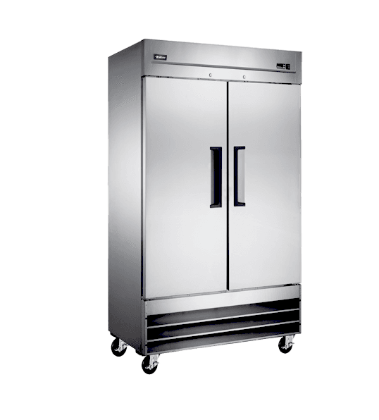 Omcan 50111 Congélateur vertical de 40″ à deux (2) portes, 26,5 pi³ (750 L), acier inoxydable