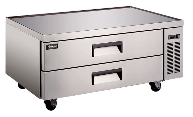 Omcan 50112 Base de chef réfrigérée de 48″ à deux (2) tiroirs, 8,5 pi³ (240 L), acier inoxydable