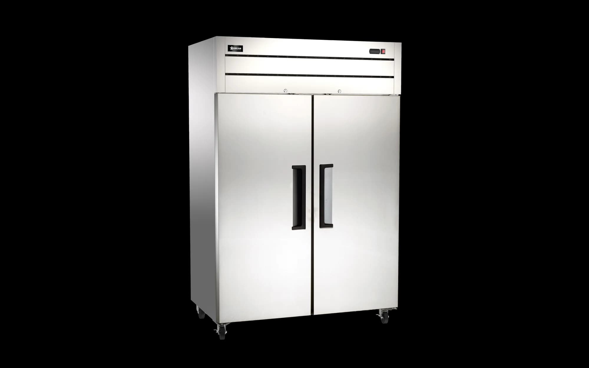 Omcan 50117 Congélateur vertical de 54″ à deux (2) portes, groupe compresseur en haut, 43,1 pi³ (1 220 L), acier inoxydable