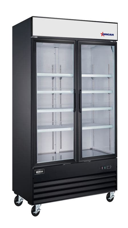 Omcan 50132 Congélateur vitrine de 40″ à deux (2) portes vitrées, 31,5 pi³ (892 L), noir