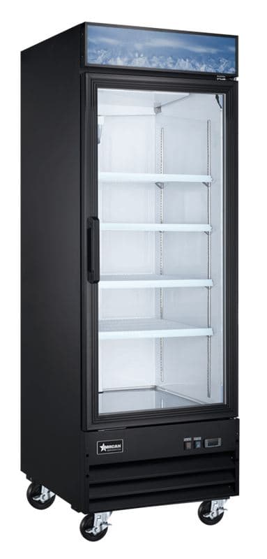 Omcan 51030 Congélateur vitrine de 31″ à une (1) porte vitrée, 23 pi³ (648 L), noir