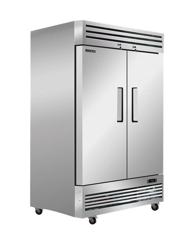 Omcan 58002 Réfrigérateur vertical Juneau de 54″ à deux (2) portes, 39 pi³ (1 104 L), acier inoxydable