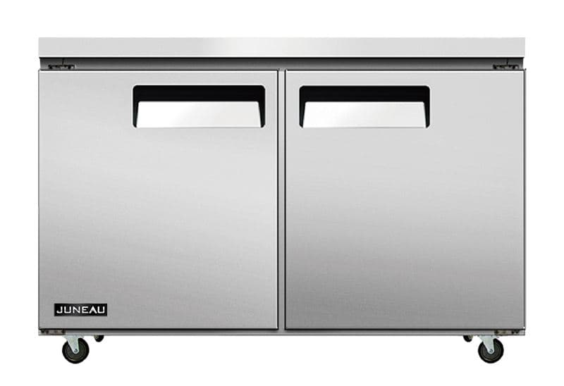 Omcan 58015 Congélateur sous comptoir Juneau de 48″ à deux (2) portes, 6,7 pi³ (187 L), acier inoxydable