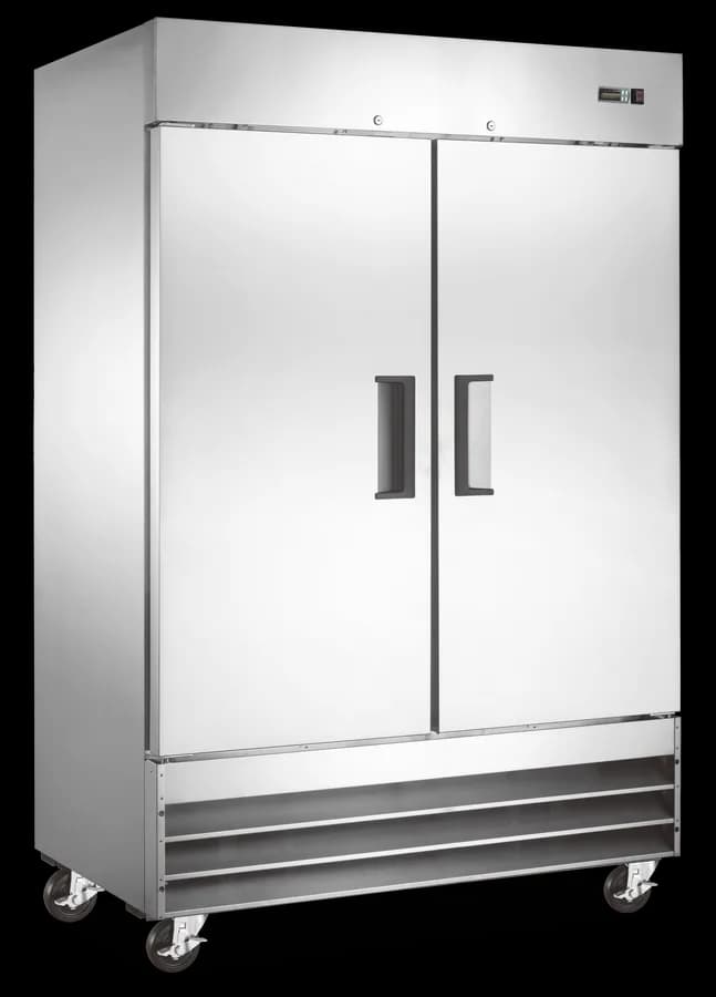 Omcan 59026 Réfrigérateur vertical Aurora de 54″ à deux (2) portes, 41 pi³ (1 169 L), acier inoxydable