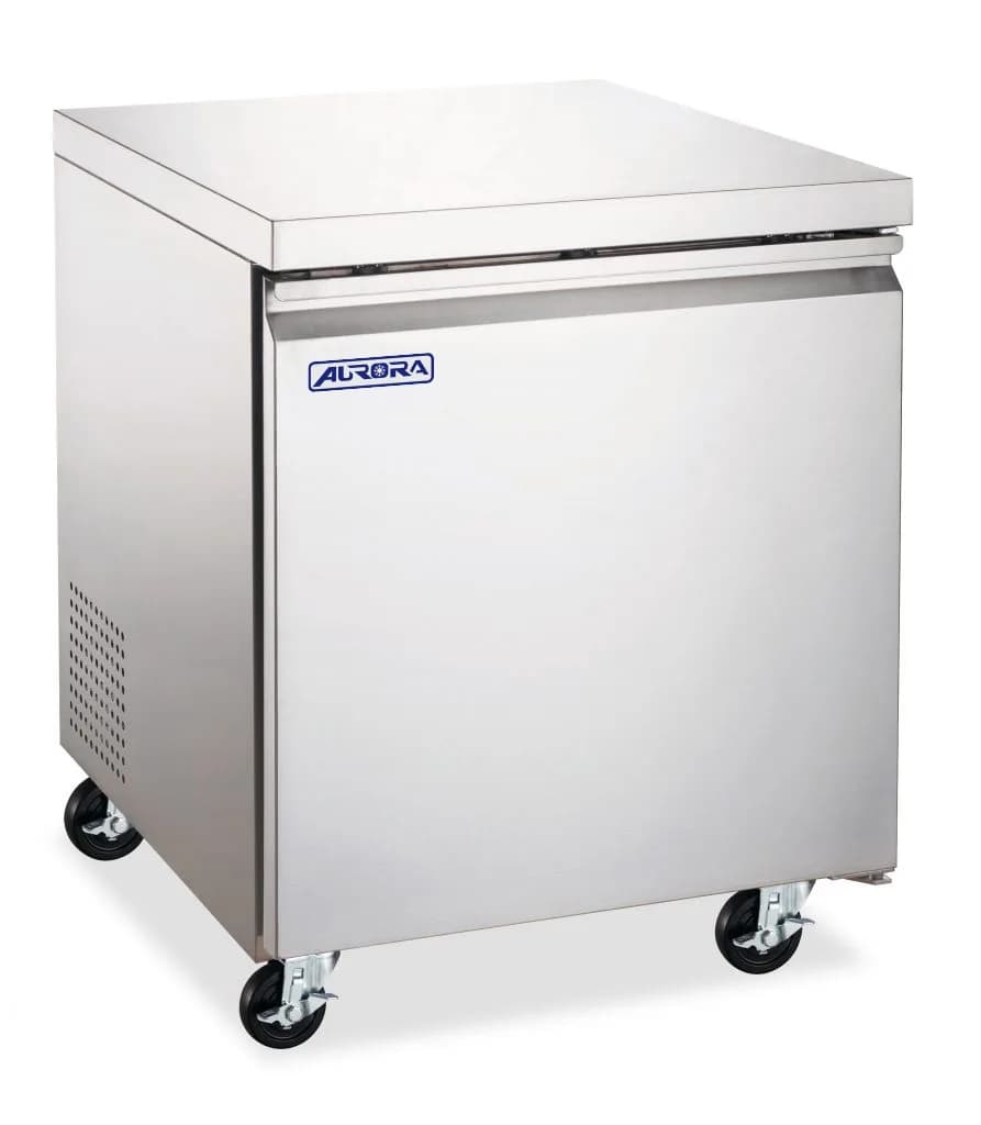 Omcan 59053 Congélateur sous comptoir Aurora de 27″ à une (1) porte, 6,3 pi³ (177 L), acier inoxydable