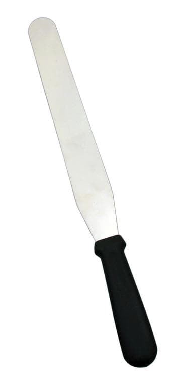 Omcan 80000 Spatule à glacer / à pâtisserie droite en acier inoxydable avec lame de 7 15/16″ x 1 1/4″ et poignée noire en plastique