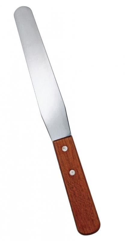 Omcan 80003 Spatule à glacer / à pâtisserie droite en acier inoxydable avec lame de 10″ x 1 3/8″ et poignée en bois