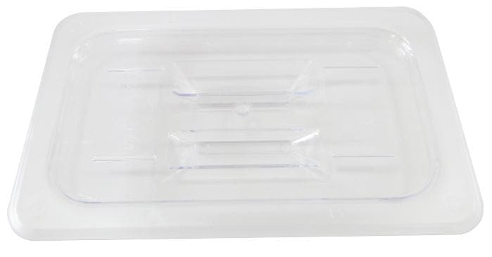 Omcan 80020 Polycarbonate Quarter-Size Clear Solid Cover for Food Pan