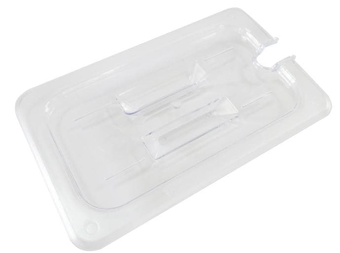 Omcan 80021 Polycarbonate Quarter-Size Clear Slotted Cover for Food Pan