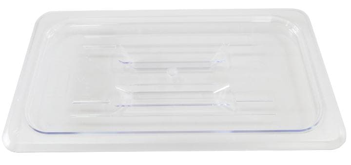 Omcan 80023 Polycarbonate Third-Size Clear Solid Cover for Food Pan
