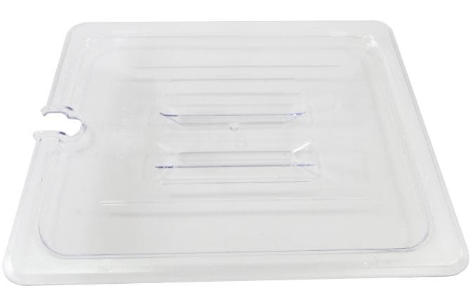 Omcan 80026 Polycarbonate Half-Size Clear Slotted Cover for Food Pan