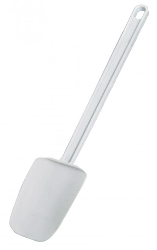Omcan 80045 16" White Rubber Spoonula with Plastic Handle