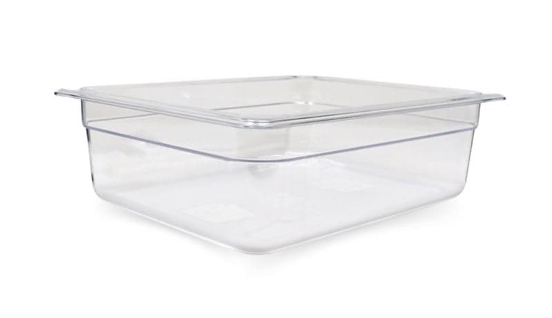 Omcan 80055 GN 1/2 Half-size Polycarbonate Clear Food Pan, 4″ Deep