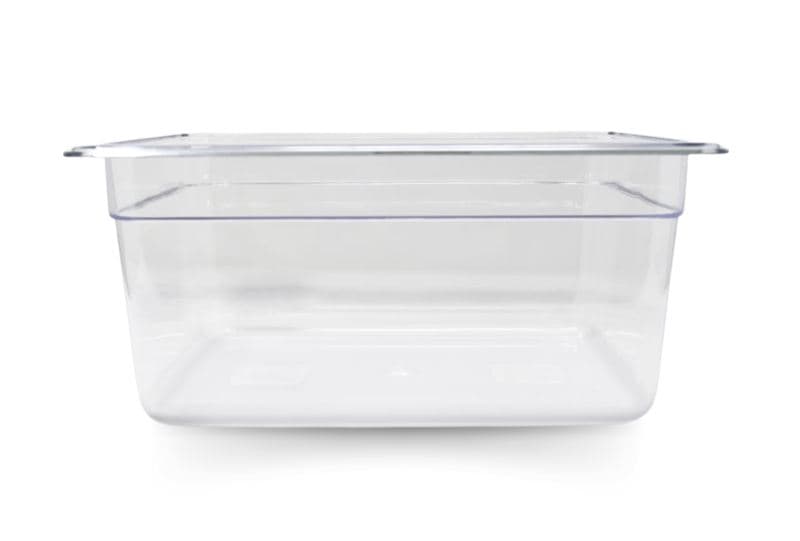 Omcan 80064 Bac alimentaire transparent en polycarbonate GN 1/2 (demi), profondeur de 6″