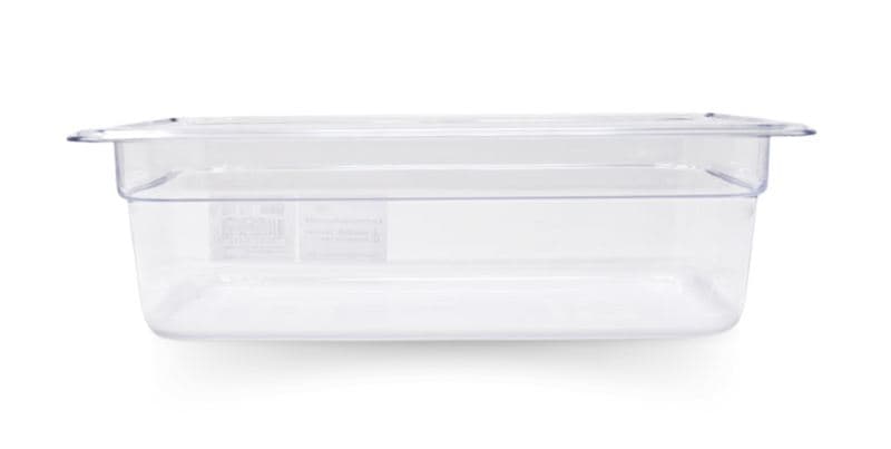 Omcan 80074 GN 1/3 Third-size Polycarbonate Clear Food Pan, 4″ Deep
