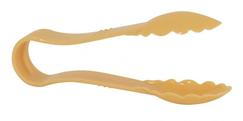 Omcan 80149 6" Polycarbonate Beige Scallop Tongs