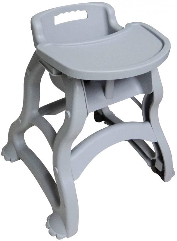 Omcan 80163 Chaise haute grise pour bébé avec plateau