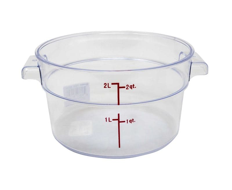 Omcan 80174 2 qt Polycarbonate Clear Round Food Storage Container