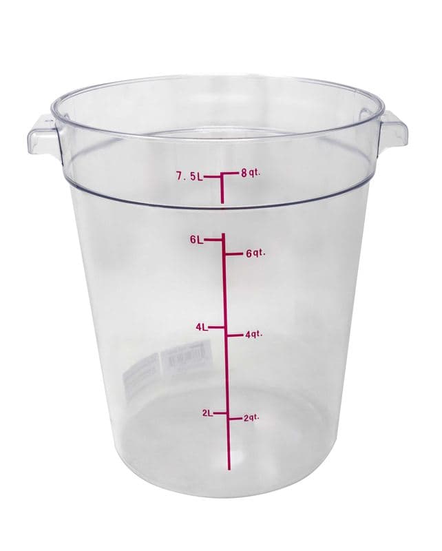 Omcan 80175 8 qt Polycarbonate Clear Round Food Storage Container