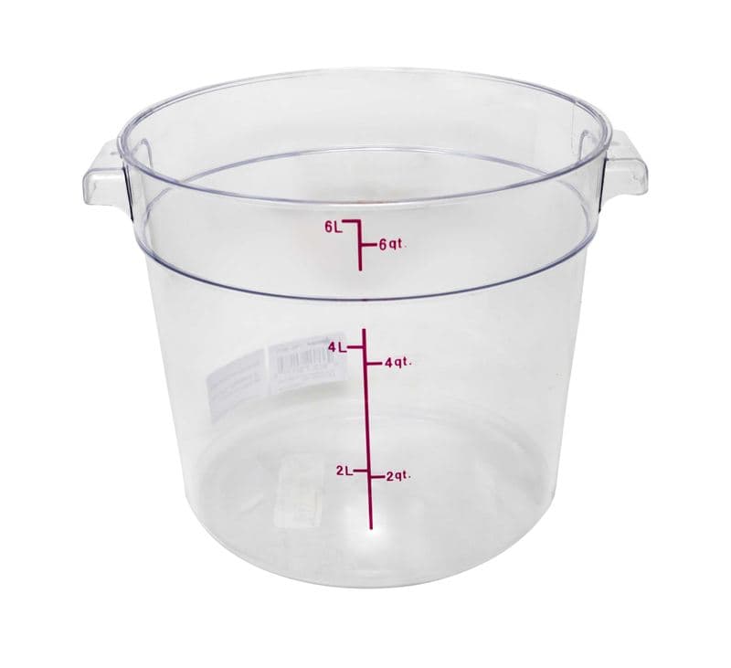 Omcan 80177 6 qt Polycarbonate Clear Round Food Storage Container