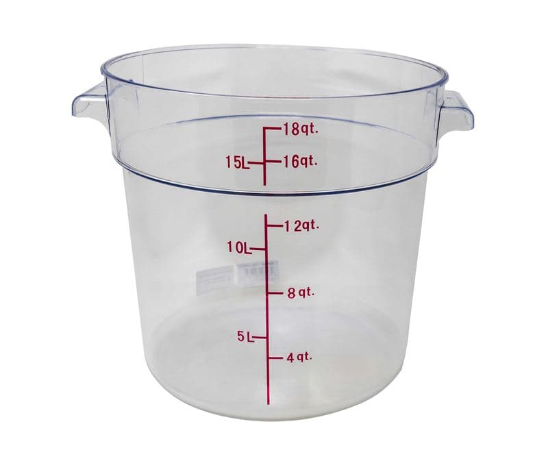 Omcan 80183 18 qt Polycarbonate Clear Round Food Storage Container