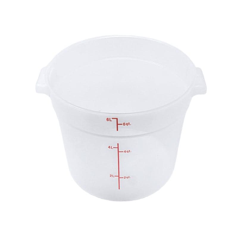 Omcan 80191 6 qt Polypropylene Translucent Round Food Storage Container
