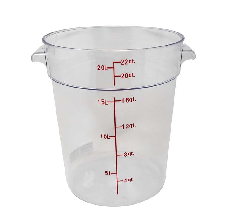 Omcan 80200 22 qt Polycarbonate Clear Round Food Storage Container